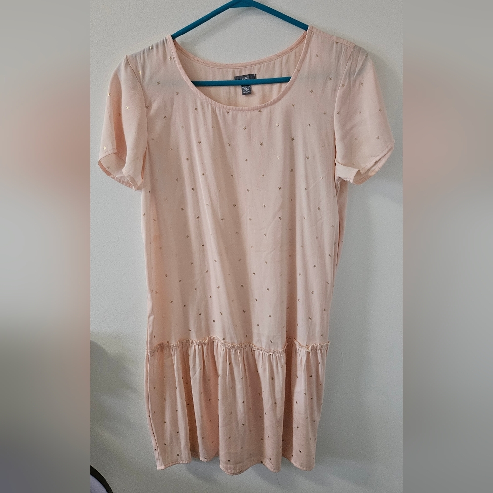 Aerie Light Pink Oversized Mini Dress With Stars